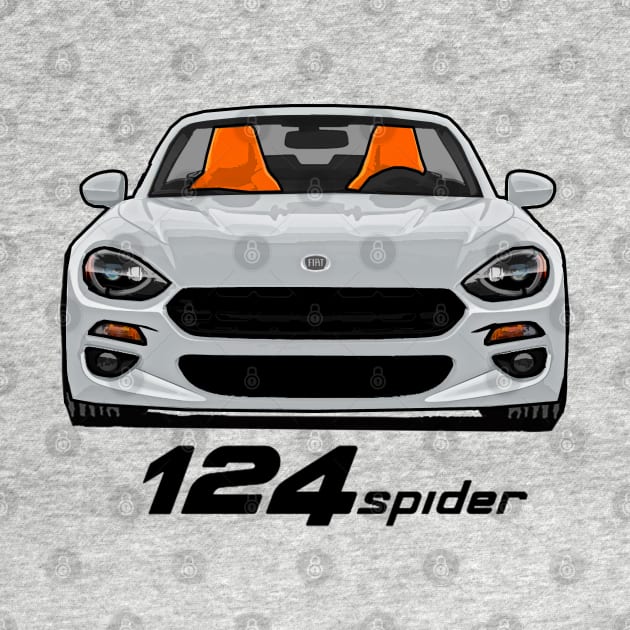 Fiat 124 Spider - White by Woreth